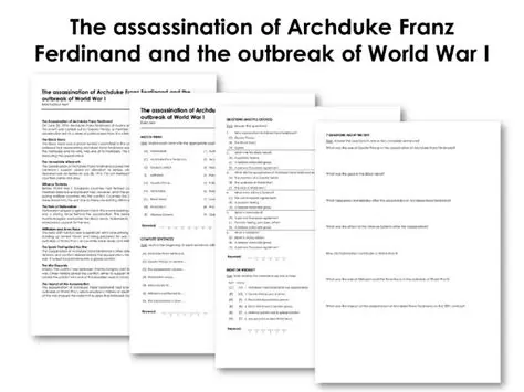 The Assassination and the Outbreak of War
