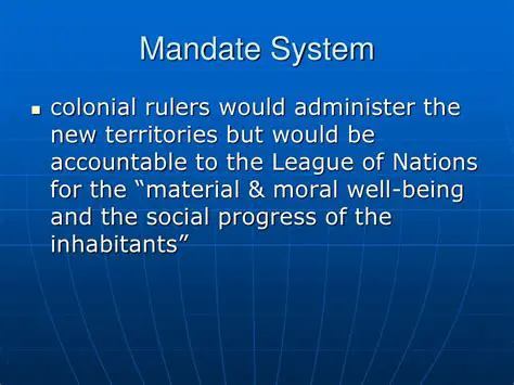 The Background of the Mandate System