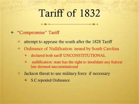 The Background of the Tariff of 1832