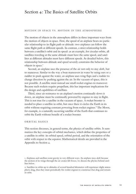 The Basics of Satellite Orbits