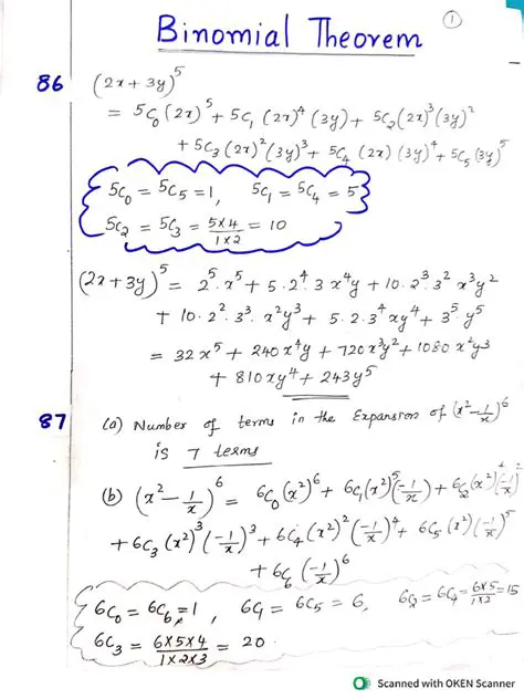 The Binomial Theorem and Its Applications