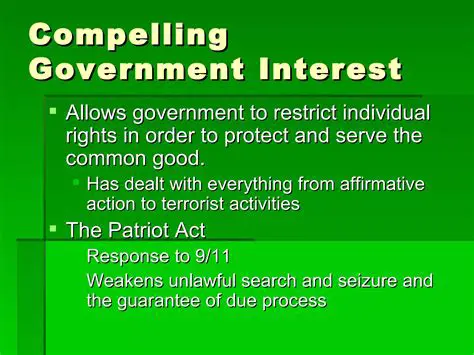 The Compelling Government Interest