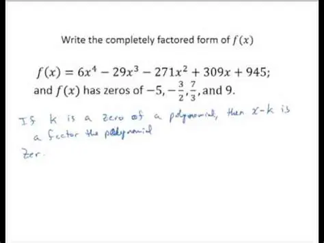 The Completely Factored Form of the Polynomial