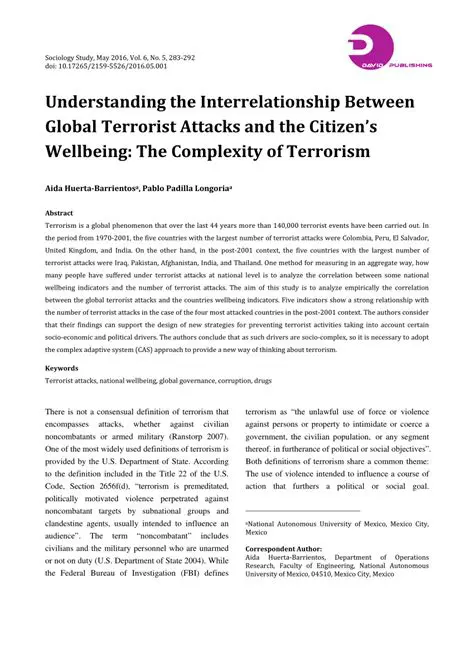 The Complexity of Terrorism