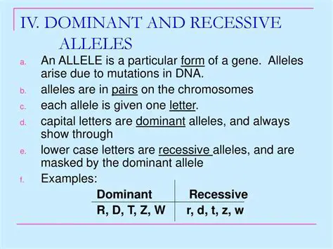 The Concept of Dominant and Recessive Alleles