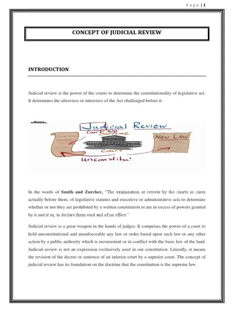 The Concept of Judicial Review