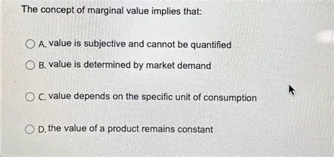 The Concept of Marginal Value