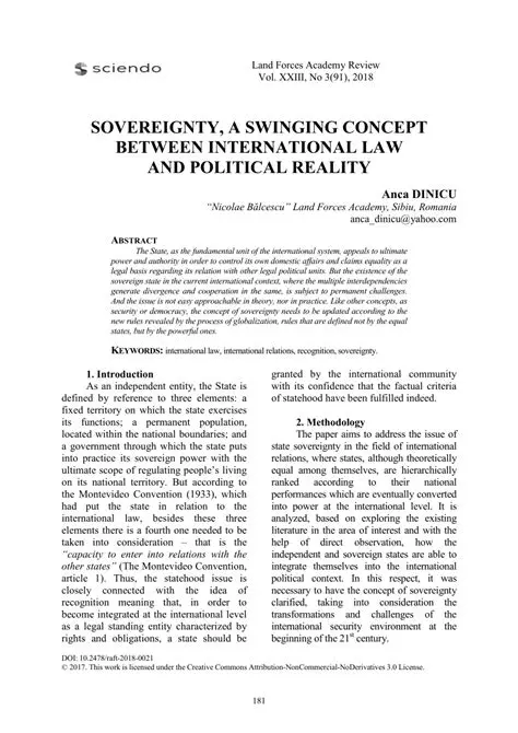 The Concept of Sovereignty in International Law
