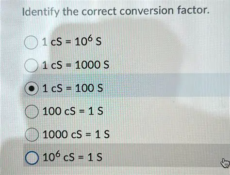 The Correct Conversion Factor