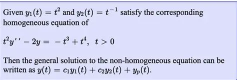 The Corresponding Homogeneous Equation