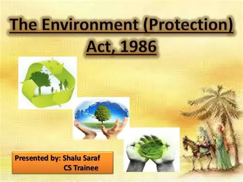 The Creation of Environmental Protection Acts