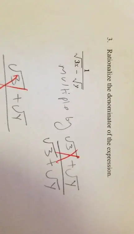 The Denominator of the Expression