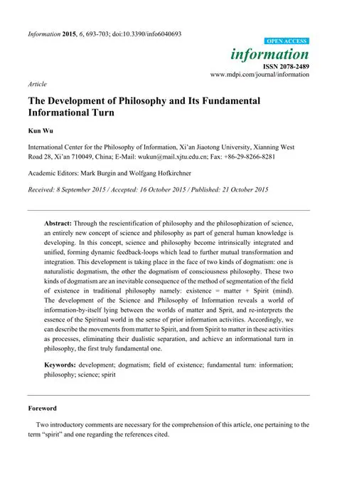 The Development of Philosophy