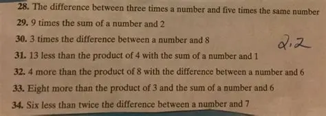 The Difference Between a Number and 5