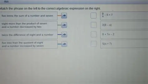 The difference of eight and a number