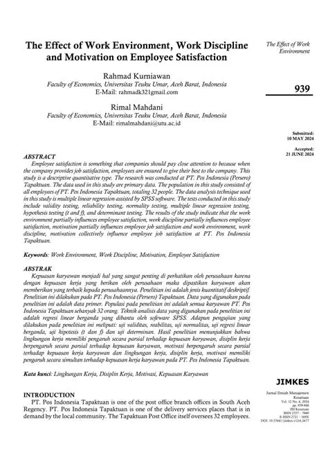 The Effect of Work Environment