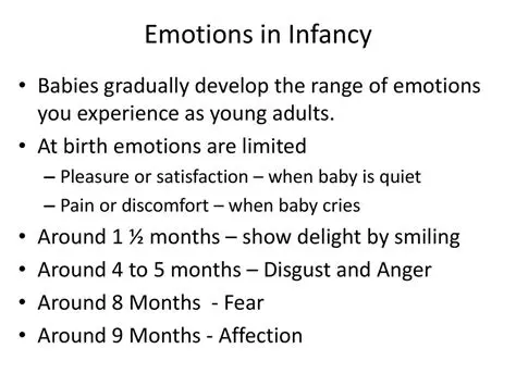 The Emergence of Emotions in Infancy