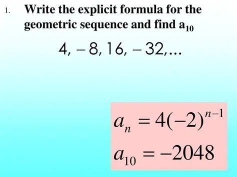 The Explicit Formula for the Geometric Sequence