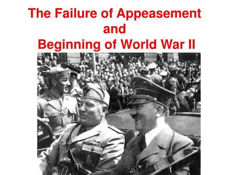 The Failure of Appeasement