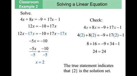 The First Step in Solving a Linear Equation