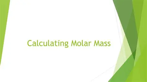 The Formula for Calculating Molar Mass