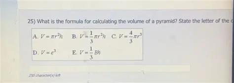 The Formula for Calculating the Volume of a Pyramid