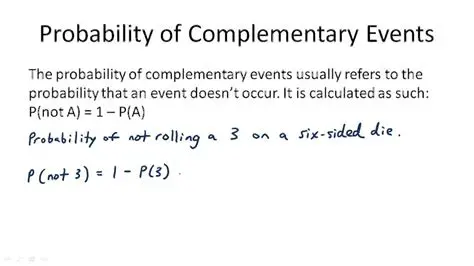 The Formula for Complementary Probability