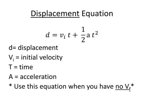 The Formula for Horizontal Displacement