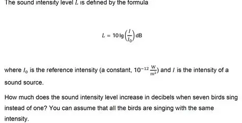 The Formula for Sound Level