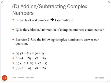The Formula for Subtracting Complex Numbers