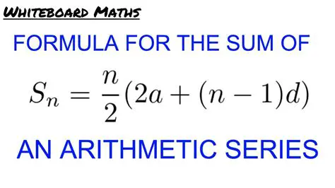 The Formula for the Sum of an Arithmetic Series