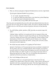 The Four Goals of Operation Reinhard