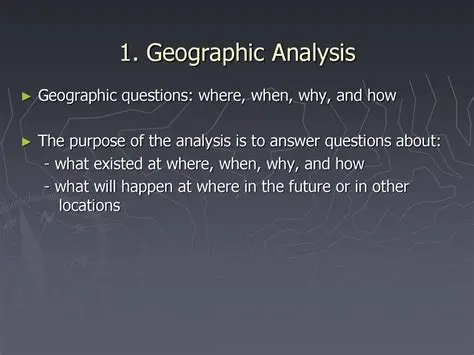 The Four Main Analytical Questions in Geography