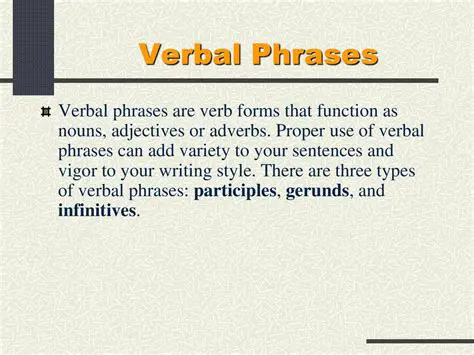 The Function of Bold Verbal Phrases