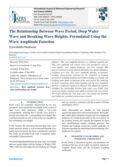 The Function Representing Wave Heights