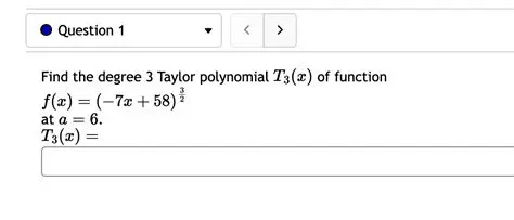 The General Form of a Degree 3 Taylor Polynomial