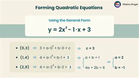 The General Form of a Quadratic Equation