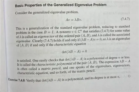 The Generalized Eigenvalue Problem