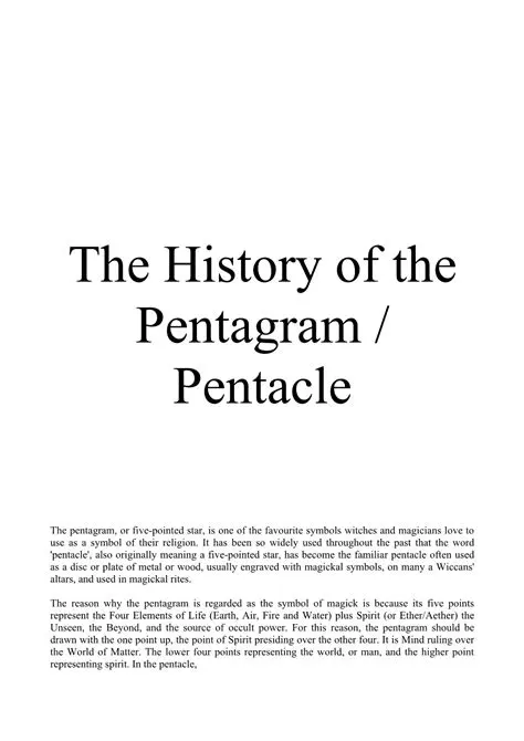 The History of the Pentagram