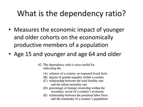 The Impact of the Dependency Ratio