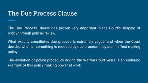 The Impact of the Due Process Clause
