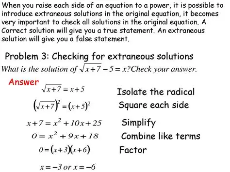 The Importance of Checking for Extraneous Solutions