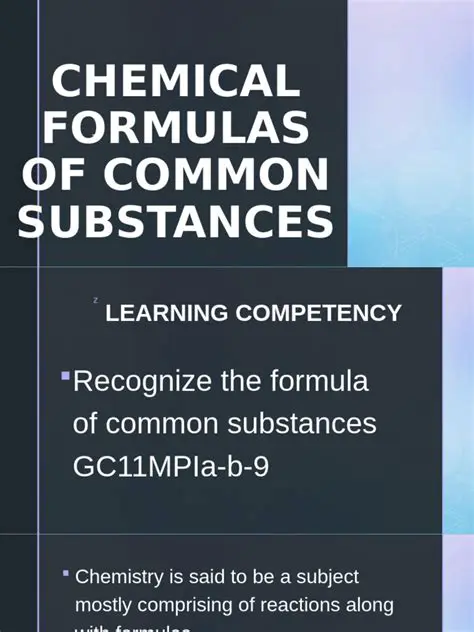 The Importance of Chemical Formulas