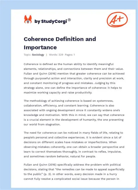 The Importance of Coherence