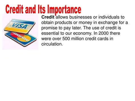 The Importance of Credit in Business Communities