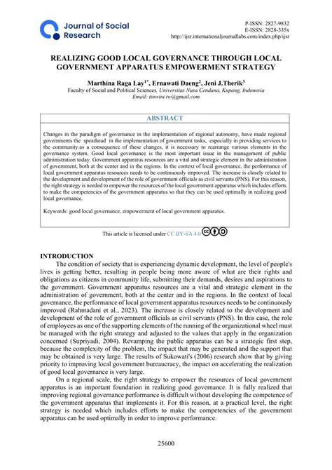 The Importance of Empowerment of Government Apparatus