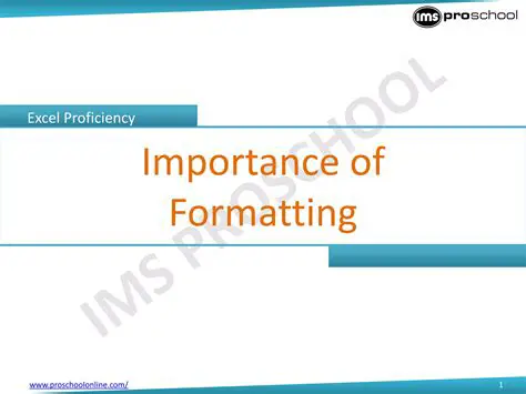 The Importance of Formatting