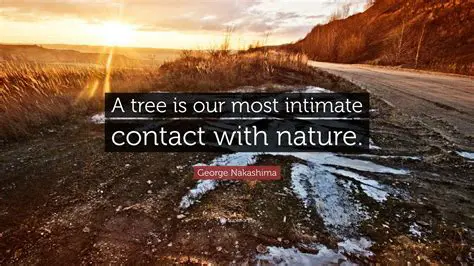 The Importance of Intimate Contact with Nature
