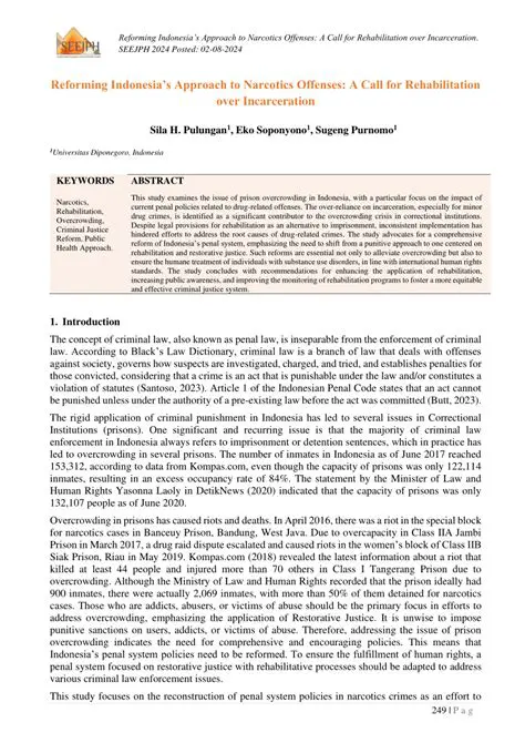 The Importance of Rehabilitation in Narcotics Abuse Cases