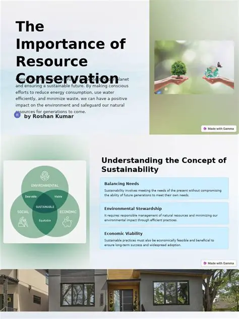 The Importance of Resource Conservation